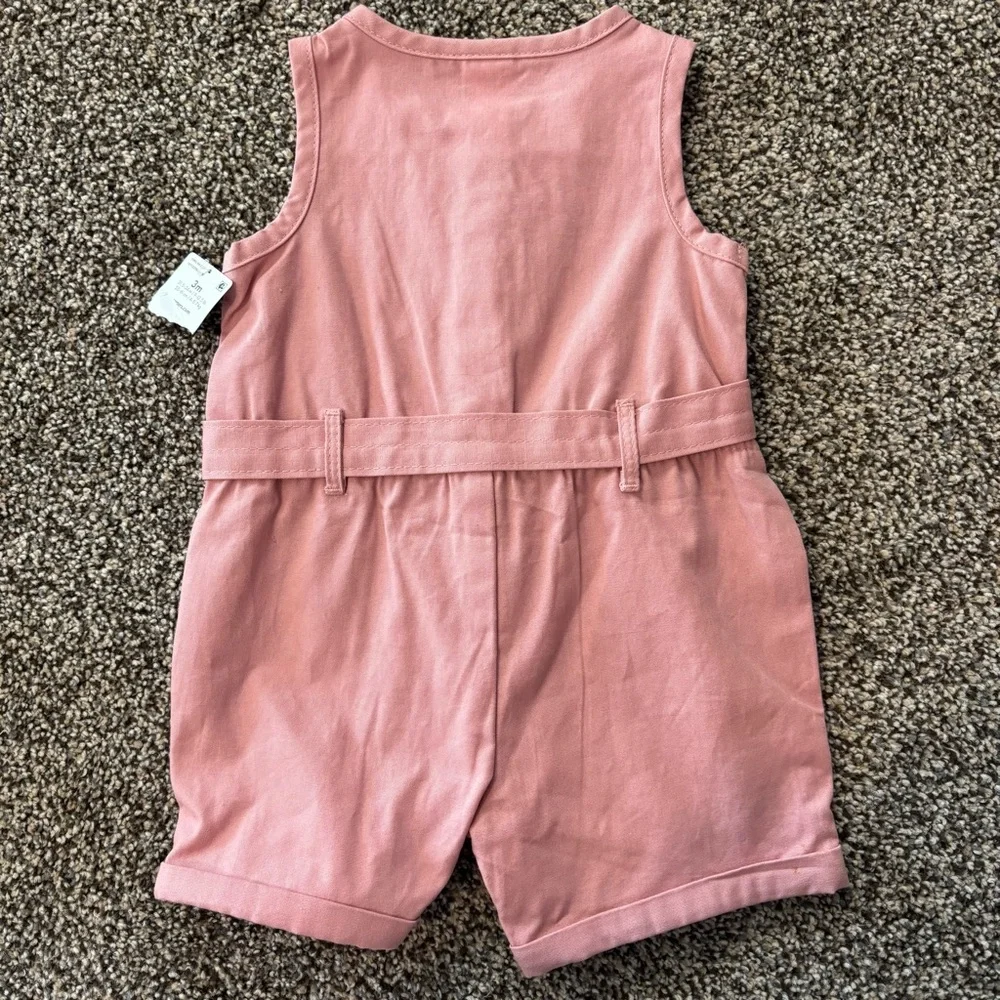 NEW Carter's Pink Baby Outfit Romper w/ Shoes & Headband Set Bundle Lot Sz 3 mo